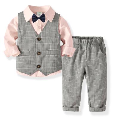 China Europe and America Toddler Baby Boy Gentleman's Formal Suit Children Clothes Kids Boys 3 Piece Clothing Sets For Wedding for sale