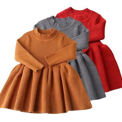 China Autumn Baby Girls Sweaters Dress 2021 hot anti-shrinkage in Europe and America 1-6 years old girls sweaters for sale