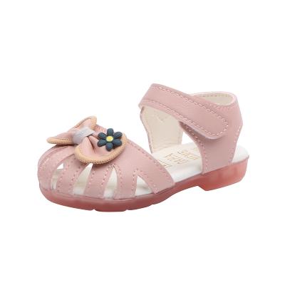 China Hot Selling Soft Unique Sandals Head Princess Shoes Bow Round Toddler Babies Kids Girls Breathable Sandals For Girls for sale