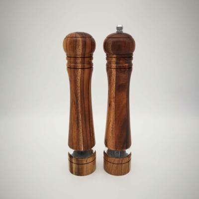 China Sustainable Wooden Salt and Pepper Mills Grinders Set Stylish Sea Salt Grinder and Black Pepper Mill Set for Seasoning, Cooking, Dining for sale