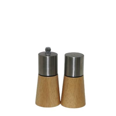 China Wooden Hand Crank Pepper Crusher Wooden Spice Salt and Pepper Mill Wooden Pepper Grinder Mill for sale