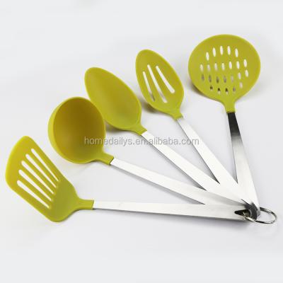 China Sustainable Nylon 5 Pcs Kitchen Tools Kit Of Stainless Steel Kitchen Utensils Set For Cooking for sale