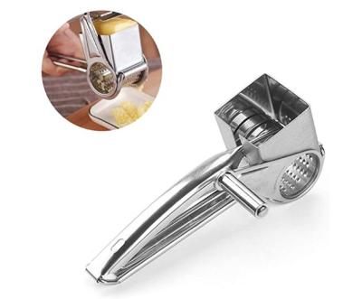 China Sustainable Professional Professional Hand Held Rotary Cheese Grater Cylinders Stainless Steel Ultra Sharp Cheese Shredder for sale