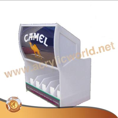 China Eco - Friendly Led Cigarette Display With Acrylic Pusher Cigarette Display Stand / Cigarette Counter Display for sale