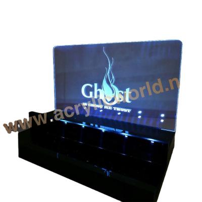 China Eco-friendly LED Acrylic Liquid Vape Display Stand /LED Liquid e Bottles Display Rack for sale