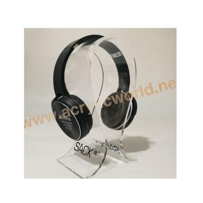 China Eco-friendly Acrylic Headset Display Stand Earphone Desktop Display Stand Fashion Display for sale