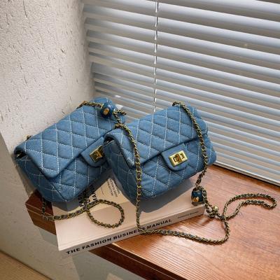 China 2022 new high quality fashion cross - body denim ladies handbags designer Purses and famous brands handbags for women luxury for sale