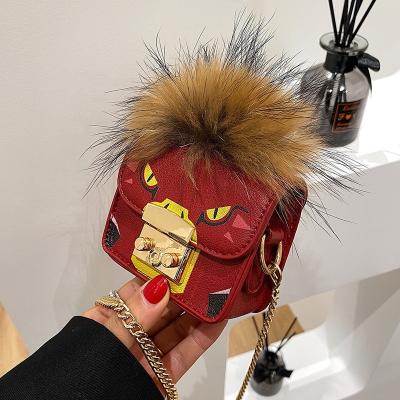 China 2021 New High Quality Fashion Bolsas Leather Trim Luxury Faux Fur Handbags Ladies Purses Mini Hand Bags Designer Kids For Women for sale