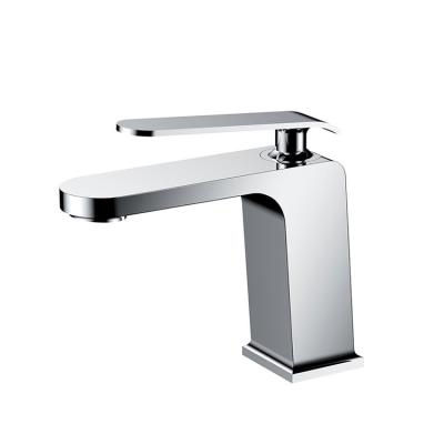 China Metered Faucets KB TEK Top Sales Classic Nickel Plated Single Level Bathroom Sink Faucet Faucet With Casted Brass Body for sale