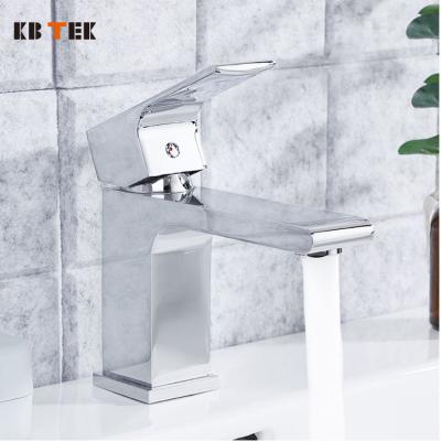 China Wholesale Chrome Luxury Bathroom Faucet Design KB TEK China Manufacturers Metered Flexible Water Faucet Basin for sale