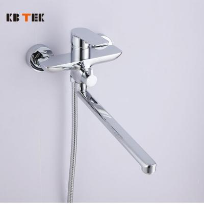 China With Slide Bar KB TEK Contemporary Style China Factory Vendor Bathroom Wall Mounted Rain Mixer Shower Set Faucets for sale