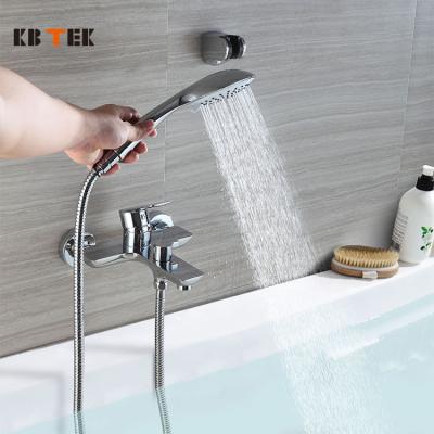 China With Slide Bar KB TEK Hot Sale Wall Mounted Bathroom Shower Faucet Customizable Designed Brass Rain Shower Set for sale