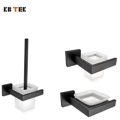 China KB TEK Hotel Modern Design 304 Stainless Steel Toilet Set Modern Cheap Luxurious Bathroom Accessories Set for sale