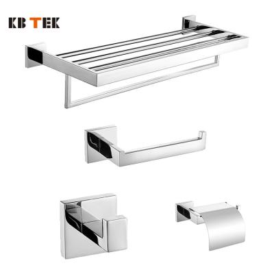 China KB TEK China Manufacturer Customize Stainless Steel Modern Luxury Bathroom Accessories Set Mounted On Sale for sale