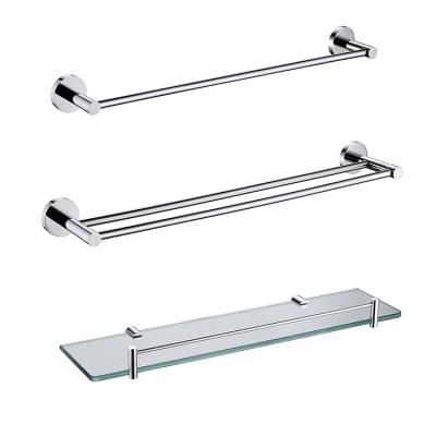 China Modern KB TEK Luxury Hotel Bathroom Hardware Accessory Set Wall Mounted Chrome Bathroom Accessories Set for sale