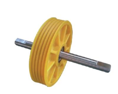 China Elevator Guide Nylon Sheaves Pulleys 320mm  400mm 410mm 450mm With Shaft for sale