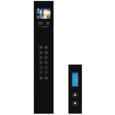 China Black Elevator COP And LOP With Board And Button Blue Light With Elevator Call Button for sale