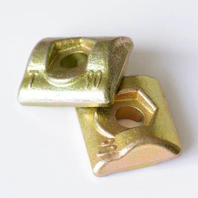 China HST Elevator Guide Rail Parts T90 Type Clip Golden Color Iron Material for sale