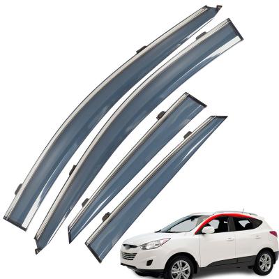 China With Stainless Steel Accessories Car Wind Deflectors Injection Molding Window Automotive Exterior Sun Shade For Hyundai Tucson 2015 for sale