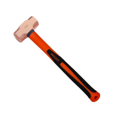 China Machinist's Hammer WEDO Maker Die-Forged Mass Plastic Coating Copper Handle for sale