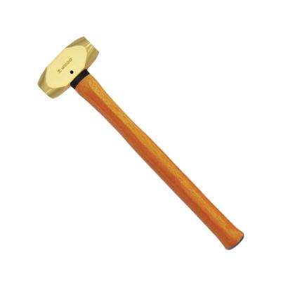 China Euro Machinist Hammer WEDO Manufacturer GS/FM/ISO9001 Certificate Type Die-forged Wood Handle Brass Flat Hammer With Wood Handle for sale