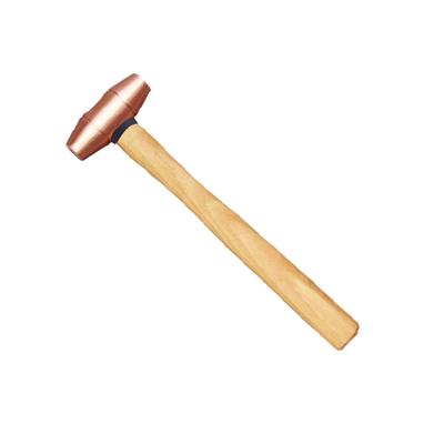 China Smooth Professional OEM Manufacturer WEDO UKAS GS FM ISO9001 Certificate Die-Forged COPPER DRUM HAMMER WITH WOODEN HANDLE for sale