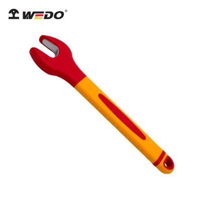 China Chrome Vanadium Steel WEDO VDE 1000V Insulated Injection Single Open End Wrench 6-32mm for sale