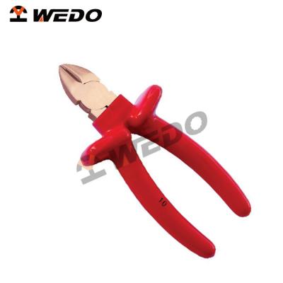 China Electrical Equipment Maintenance in Oil & Gas Industries Die-forged Insulated Non-Sparking Non-Magnetic Dipped Diagonal Cutting Pliers, with VDE/ATEX/GS/FM/ISO9001, do OEM, no MOQ for sale