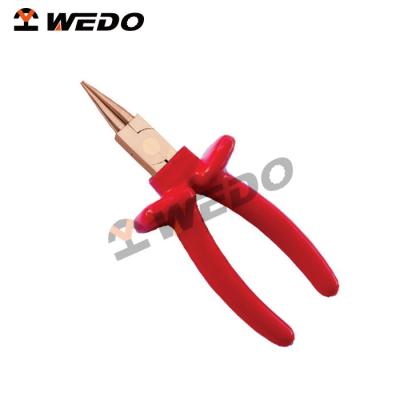 China Cutting Non-sparking Non-magnetic Dipped Round Nose Pliers, with ATEX/GS/FM/ISO9001 certificate, do OEM, no MOQ for sale