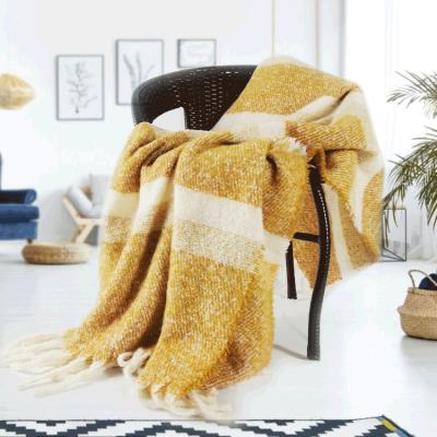 China Anti-Static All Seasons Daily Use Lightweight Throw Blanket Polyester 100% Soft Throw Blanket Couch Beach Beach for sale