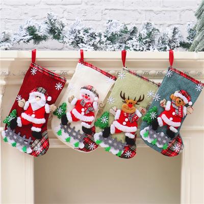 China Fuzzy Christmas Knee High Socks New Design Festival Decoration Selection Big Size Gift Decoration Wholesale Cmax for sale