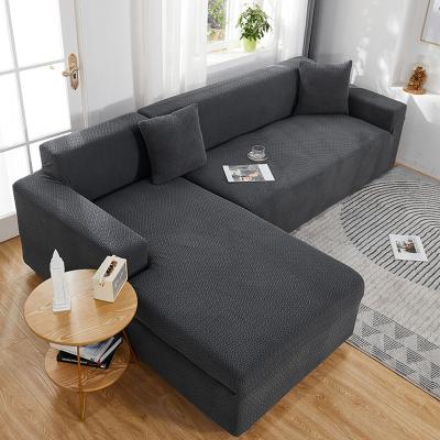 China Comfort Simplicity Elastic Breathable Set Covers Whole Line Stretch Couch Package White Living Room Sofa Cover for sale