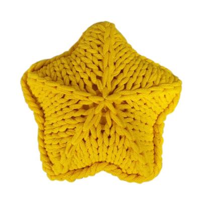 China Latest Design Anti-static 100% Cotton Knitted Sofa Cushion Cover Home Tile Crochet Cushion Cover for sale