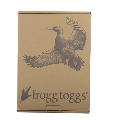 China Brown Kraft Box Handmade Corrugated Paper Clothes Packaging Design Corrugated Shipping Box for sale