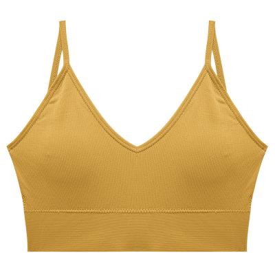 China 2022 Women's Breathable Sports Bra Yoga Plus Size Yoga Running Bra Cups Removable Sports Bra for sale