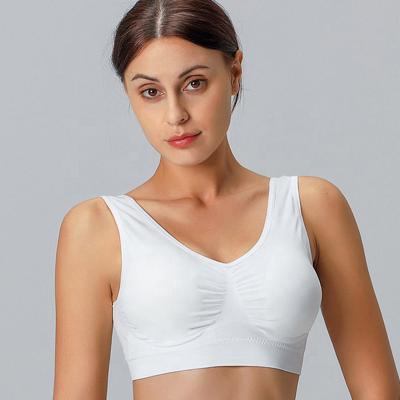 China Women Breathable Seamless Top Sports Crop Bra Sexy Yoga Seamless Bra With Removeable Pads for sale