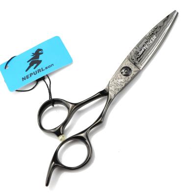 China NEPURLson 6.0 Inch Damascus Striation Thinning Scissors/Large Slide Cutting/Professional Barber Hair Scissors for sale