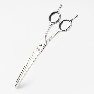 China NEPURLson 7.0 Inch Long Lasting Silver Tail Double Curved Scissors / Professional Pet Grooming Scissors for sale