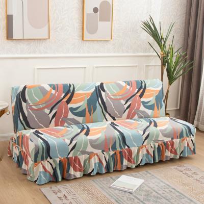 China Protect Universal Armless Sofa Couch Slipcovers Elastic Sofa Bed Covers Stretchable for sale