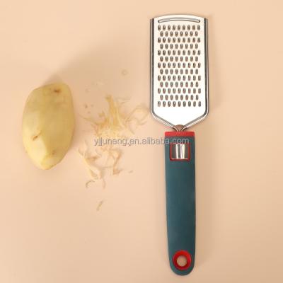 China Stainless Steel Sustainable Kitchen Manual Instruments Kitchen Vegetable Grater With Silicone Handle for sale