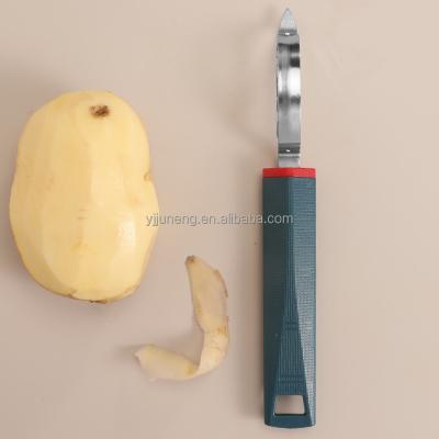 China Sustainable Kitchen Tools Stainless Steel Potato Peeler Fruit Peeler With Plastic Handle for sale