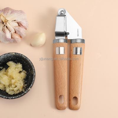 China Kitchen Instruments Garlic Press Stainless Steel Manual Viable Garlic Peeler Garlic Crusher for sale