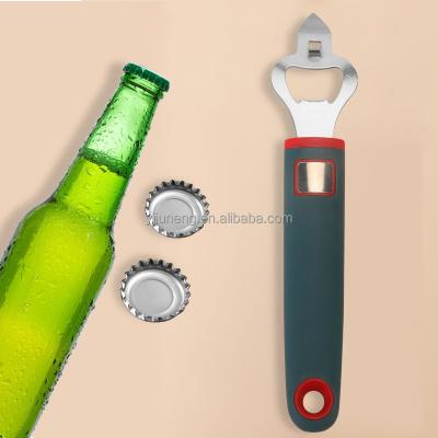 China Sustainable Kitchen Gadgets Stainless Steel Bottle Opener With Silicone Handle for sale