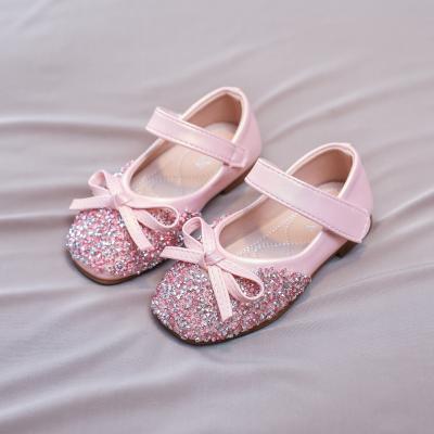 China Customized Round Flat Leather Children's Toddler Baby Boy Children's Logo Casual Shoes Girl's Casual Shoes for sale