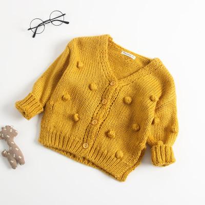 China Waterproof Winter Knitted Clothes Baby Sweater Cardigan Solid Knit Casual Woolen Children Jacket Newborn Baby Clothes for sale