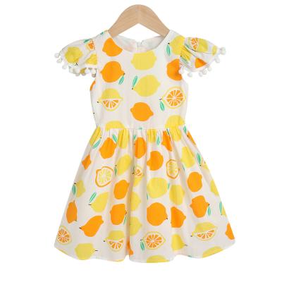 China New Washable High Quality Flower Babies Twirling Dress Button Down Organic Clothes Girls Kids Cotton Dresses for sale