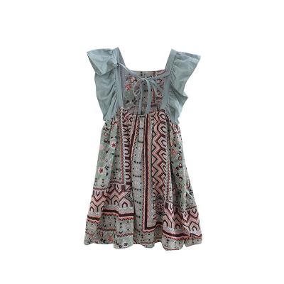 China Wholesale Washable High Quality Girls Dress Summer Sleeveless 100% Cotton Girls Kids Dress for sale