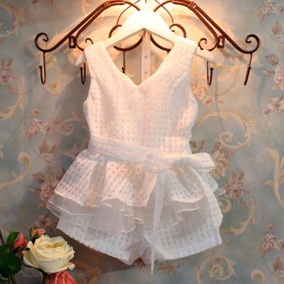 China Party Kids Summer Clothing Set 2021 Girls Boutique Clothing Sets Girl Summer Sleeveless Crop Tops Kids Short Sets for sale