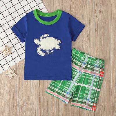 China Party Toddler Baby Boy Summer Clothing Set Children's Cotton Short Sleeve T-Shirt for sale