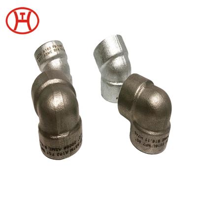 China Petroleum and Gas Pipeline ASME B16.11 9000LB Chemical Socket-Weld Elbows ASTM A105 Carbon Steel Forged Fittings for sale